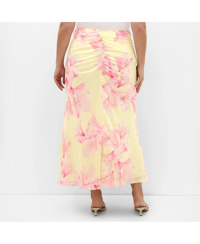 City Chic Women's Soiree Print Maxi Skirt