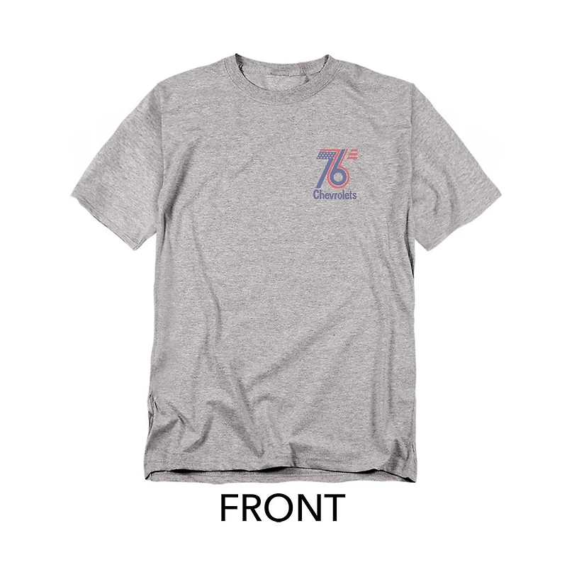 Corvette Men's Chevrolet 76 Logo Front Back T-Shirt