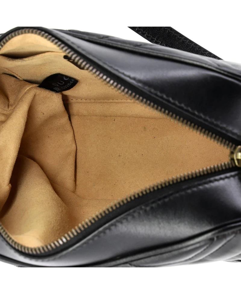 Pre-Owned Gucci Small Gg Marmont Shoulder Bag Matelasse Leather