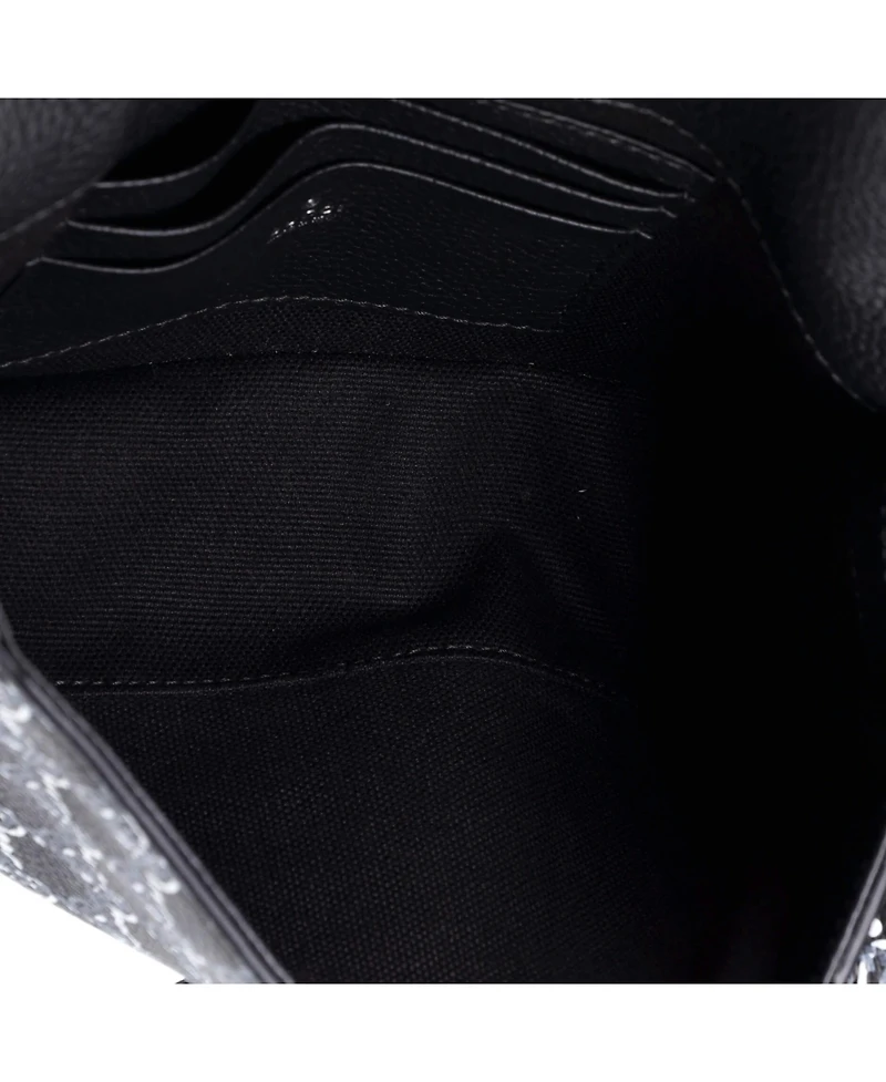 Pre-Owned Gucci Mini Front Buckle Crossbody Bag Gg Shadow Coated Canvas