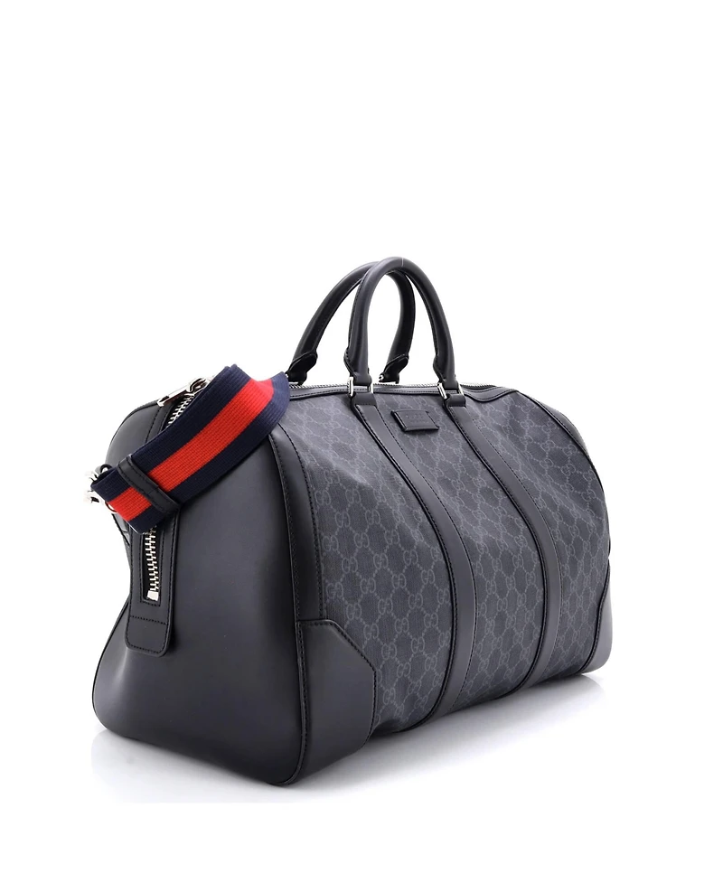 Pre-Owned Gucci Medium Convertible Duffle Bag Gg Coated Canvas