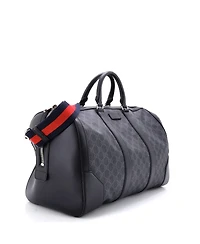 Pre-Owned Gucci Medium Convertible Duffle Bag Gg Coated Canvas