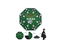 Hongge 48 Inch 8-Player Foldable Poker Table Top with Carrying Bag and Cup Holders