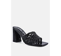 Womens Adorbs Braided Straps Slip On Sandals