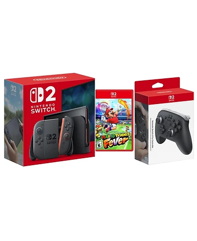 Nintendo Switch 2 Console with Mario Tennis Fever and Pro Controller Bundle