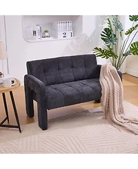 Boyel Living Modern Double Armchair Room & Bedroom Compact Upholstered Sofa Leisure Comfortable Seating with Dual Armrests