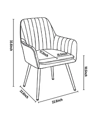 Boyel Living Velvet Dining Chair Modern Mid-Back Accent Chairs with Gold Plated Legs, Upholstered for Room