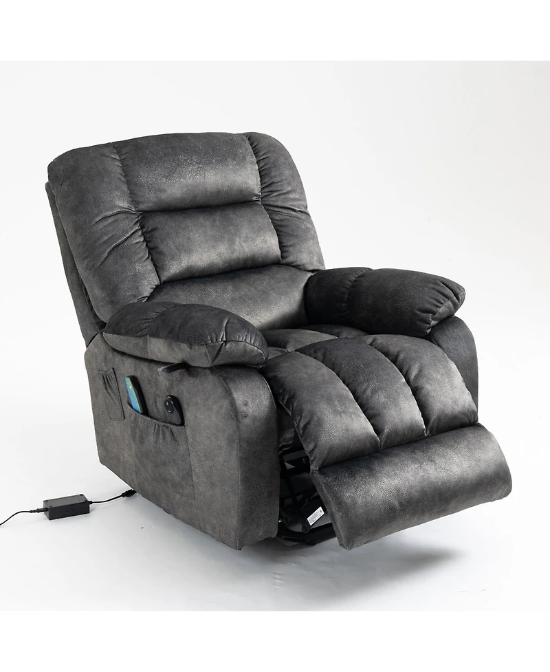 Boyel Living Velvet Power Lift Recliners with Heat & Massage, Lift Chair Relax Sofa Chair for Living Room