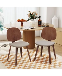 Sugift Bentwood Dining Chairs Set of Two with Padded Seats