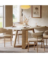 Tribesigns 47-Inch Dining Table for 4 People, Modern Kitchen Table with Wooden Legs