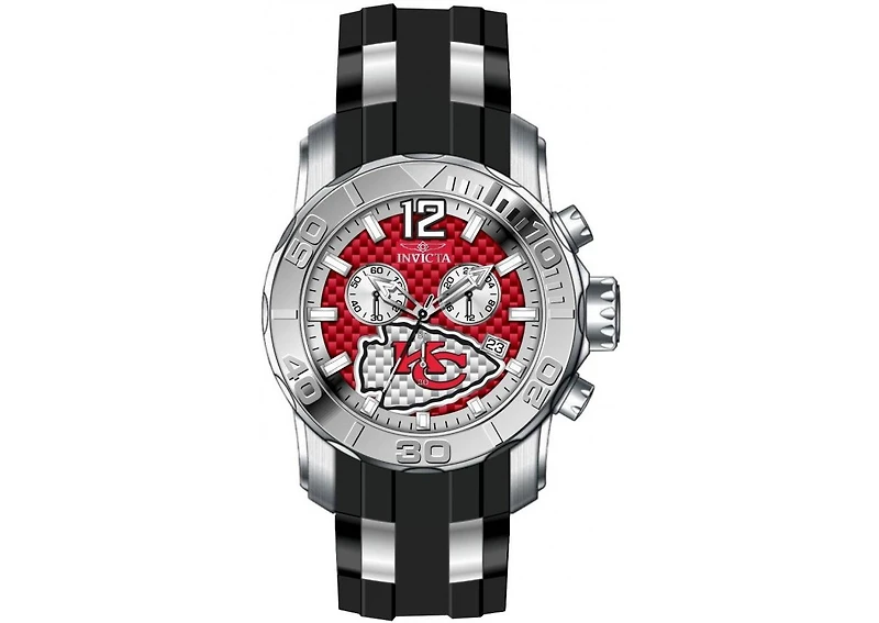 Invicta Men's 48008 Nfl Kansas City Chiefs Quartz Chronograph Dial Watch