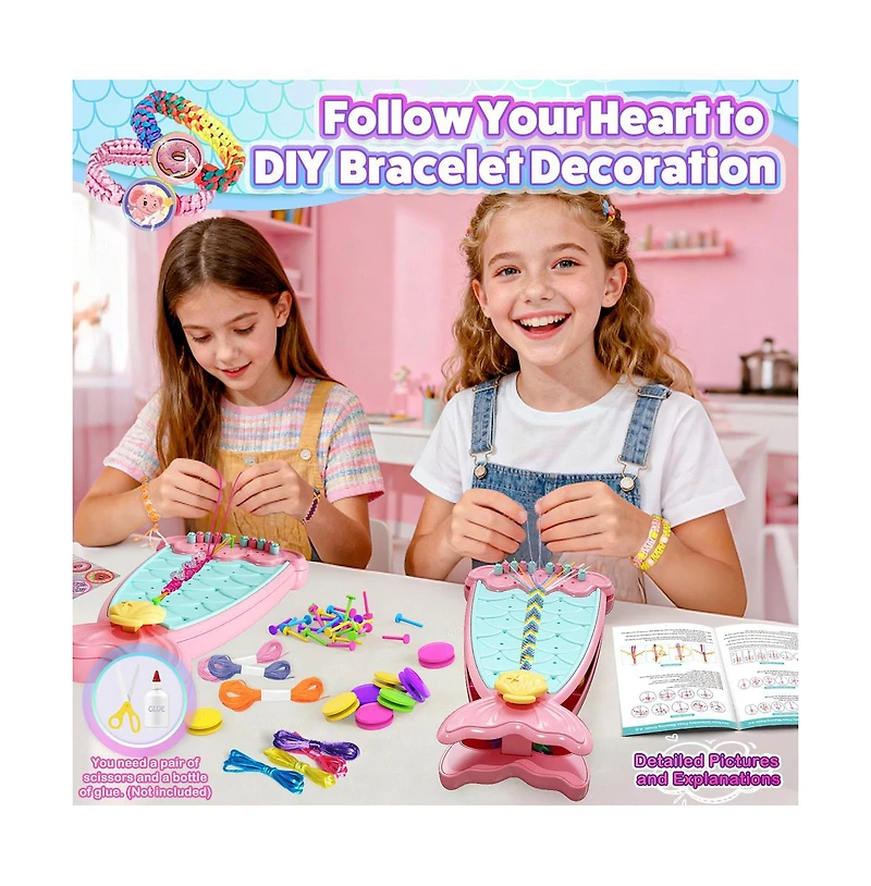 Bruce & Shark Bracelet Making Kit – Diy Craft Set for Kids, Creative Birthday Gift