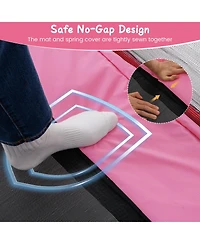 Gymax 6 Ft Kids Trampoline w/Swing and Horizontal Bar Safety Enclosure Net