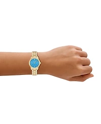 Tory Burch Women's The Miller Round Small Quartz Three-Hand Gold Stainless Steel Watch, 28mm