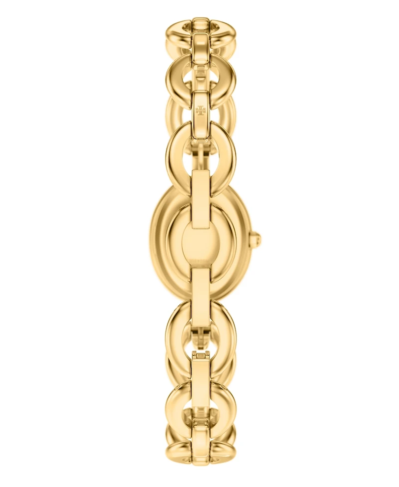 Tory Burch Women's The Oval Small Gift Set Quartz Two-Hand Gold Stainless Steel Watch, 22mm