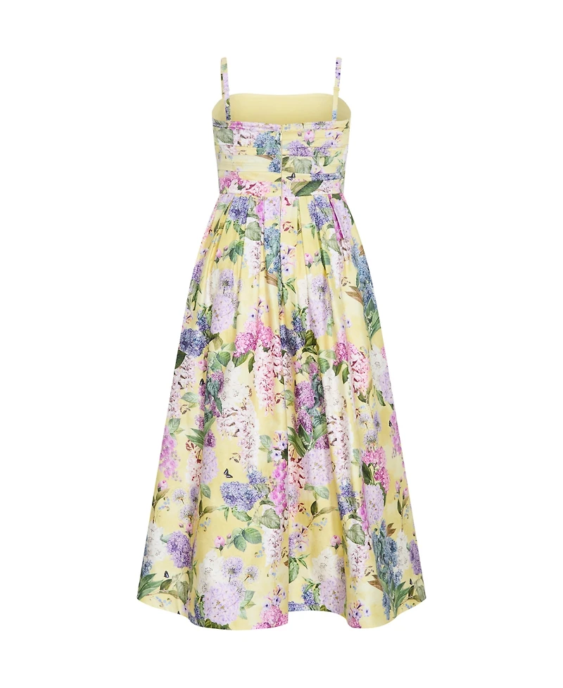 City Chic Women's Rosalee Sleeveless Print Maxi Dress