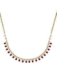 Lali Jewels Ruby (9/10 ct. t.w.) & Diamond (1/5 ct. t.w.) Necklace in 14k Yellow Gold