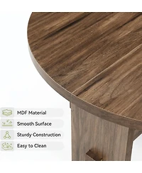 Tribesigns Round Coffee Table with Pedestal, 31.5-Inch Small Circle Center Table