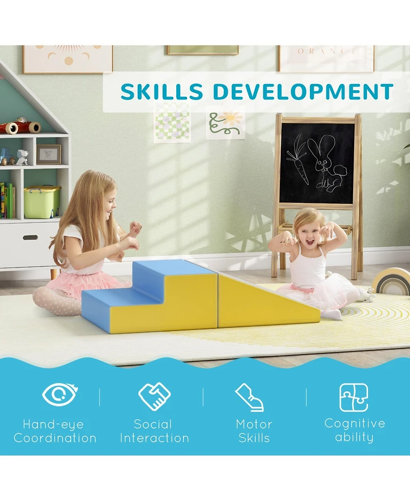 Soozier 2 Piece Plush Soft Kids Playset to Climb & Crawl, Contemporary