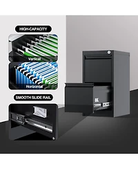 gaomon File Cabinet - 28.7"H Metal Office File Cabinet with Secure Lock - for Letter, Legal, A4 and F4 Documents