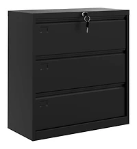 gaomon 3 Drawer Lateral File Cabinet with Lock, Heavy Duty Steel Office Storage for Letter/Legal/A4 Documents, Easy Assembly Space-Saving Design