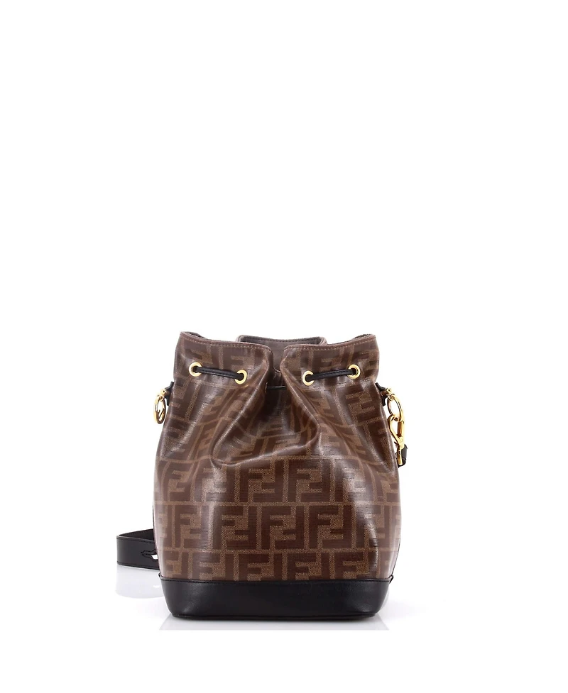 Pre-Owned Fendi Small Mon Tresor Bucket Bag Zucca Coated Canvas