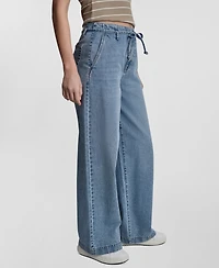 Dkny Jeans Petite High-Rise Wide-Leg