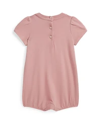 Polo Ralph Lauren Baby Girls' Patchwork-Logo Bubble Shortall