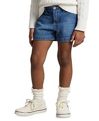 Polo Ralph Lauren Girls' 2T-6X Zip Fly Denim Shorts