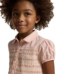 Polo Ralph Lauren Girls' 2-6X Striped Club Collar Seersucker Dress