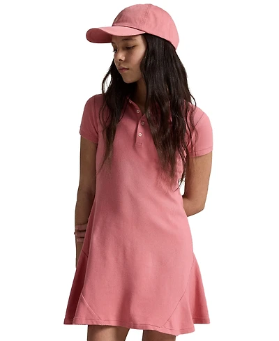 Polo Ralph Lauren Girls' 7-16 Stretch Mesh Collar Dress