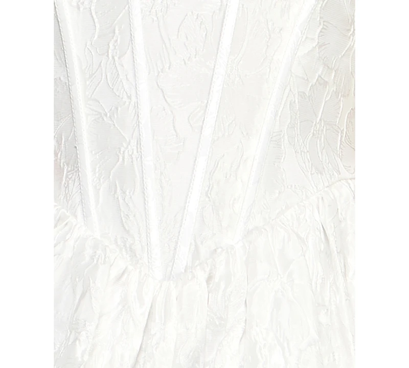 Alex & Sophia Women's Spaghetti Strap Corset Bodice Dress