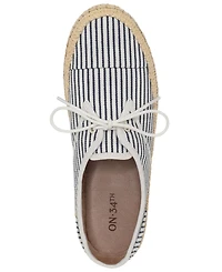 On 34th Women's Lace Up Almond Toe Flats, Macy's Exclusive