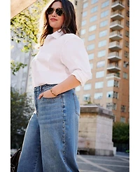 Avenue Women's Studded Wide Leg Jean