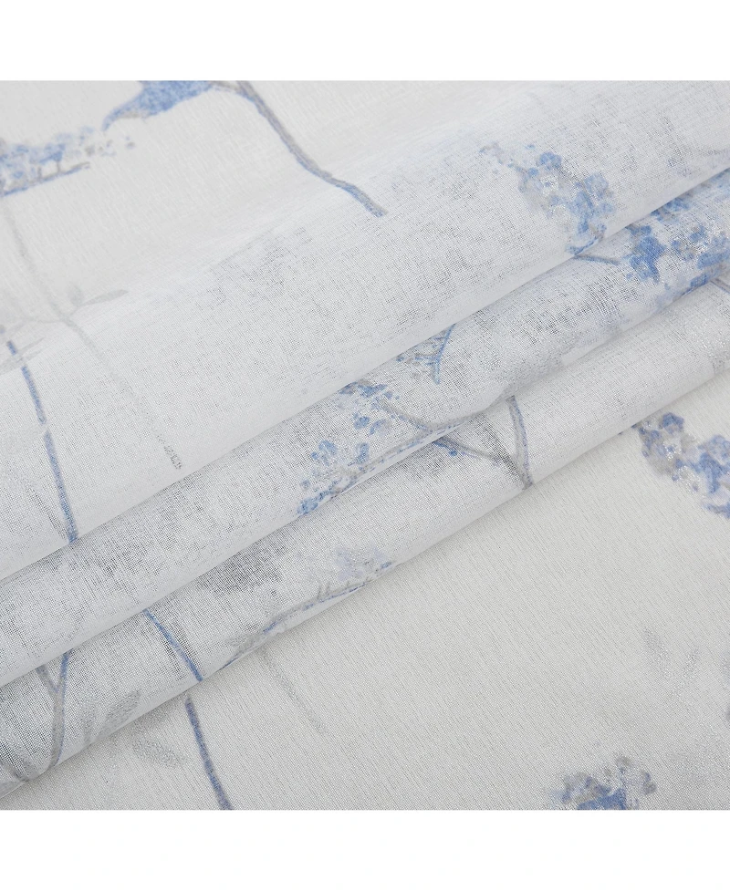 Dainty Home Jessica 2-Pack Linen Textured Metallic Light Filtering Grommet Curtain Panel Pair 38" x 84"