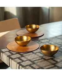 The Collective Home, Artisan Brass Bowls Extra Small - Set of 4