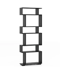 Slickblue Tall 6-Shelf Bookshelf with Anti-Tipping Hardware