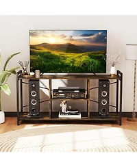 Sugift Industrial Tv Stand for TVs up to 55 in Entertainment Center
