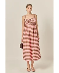 English Factory Women's Striped Midi Dress