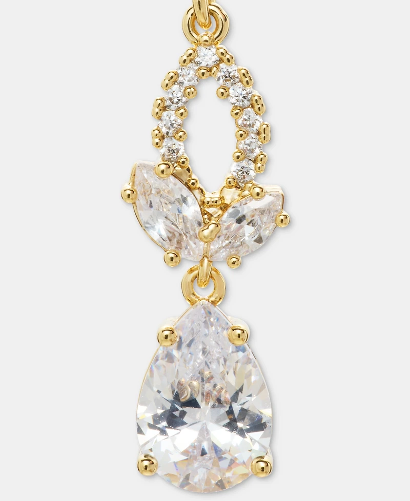 Givenchy Cubic Zirconia Double Drop Earrings