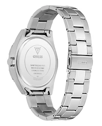 Guess Men's Silver-Tone Multi-Function Watch, 43mm