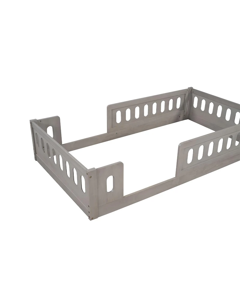 flynama Wood Platform Bed Guardrail