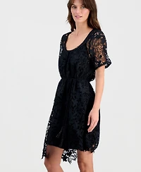 I.n.c. International Concepts Women's Short-Sleeve Lace Dress, Macy's Exclusive