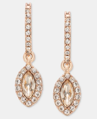 Givenchy Pave & Stone Charm Hoop Earrings