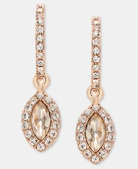 Givenchy Pave & Stone Charm Hoop Earrings