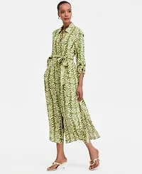 I.n.c. International Concepts Women's Printed Button-Front Maxi Dress, Macy's Exclusive