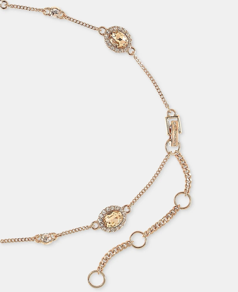 Givenchy Stone Station Collar Necklace, 16" + 3" extender