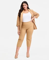I.n.c. International Concepts Plus Mid-Rise Pull-On Capri Pants, Created for Macy's