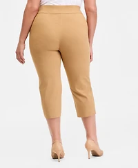 I.n.c. International Concepts Plus Mid-Rise Pull-On Capri Pants, Created for Macy's
