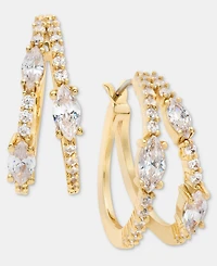 Givenchy Cubic Zirconia Split Hoop Earrings